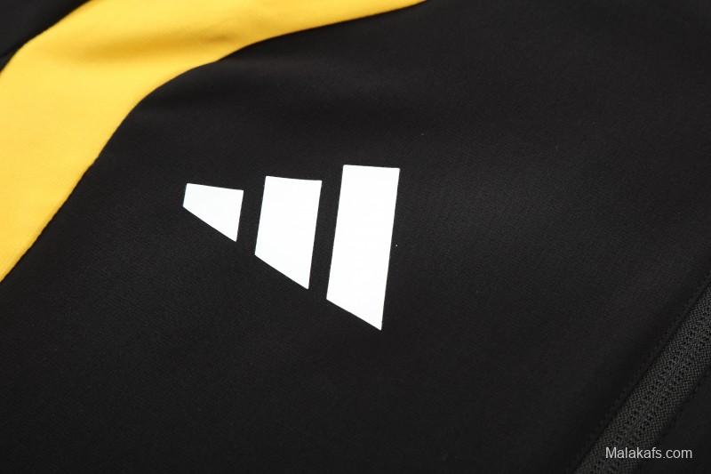 26/27 Germany Black Full Zipper Jacket Tracksuit + Long Pants