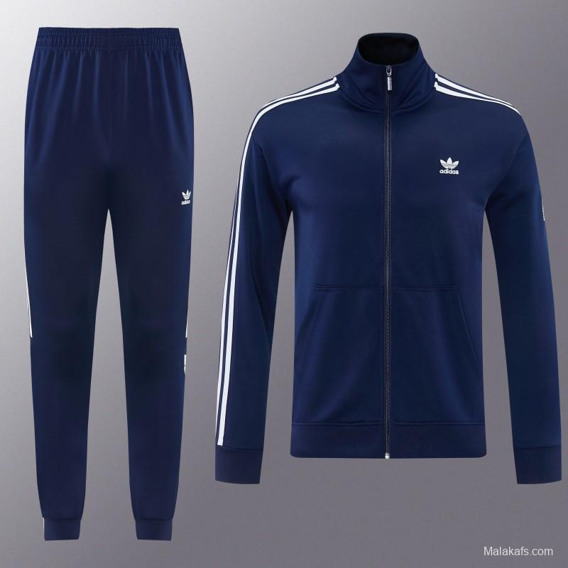 2026 Adidas Navy Blue Full Zipper Jacket + Long Pants