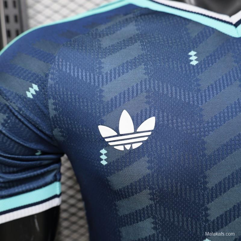 Player Version 2026 Germany  Navy Blue with Zigzag Pattern Away Jersey