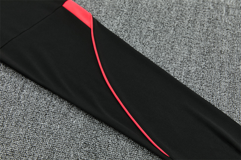 26/27 Brazil Black & Red Half Zipper Jacket Tracksuit + Long Pants