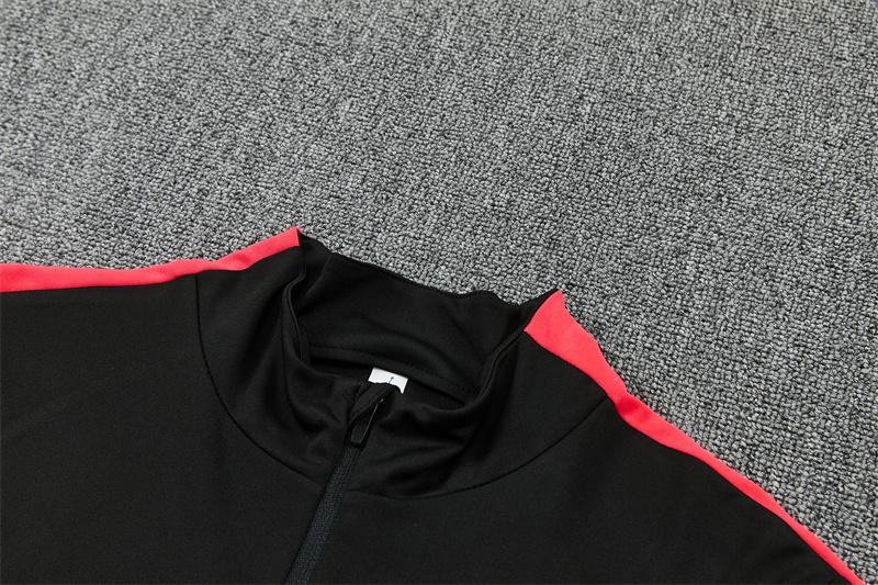 26/27 Brazil Black & Red Half Zipper Jacket Tracksuit + Long Pants