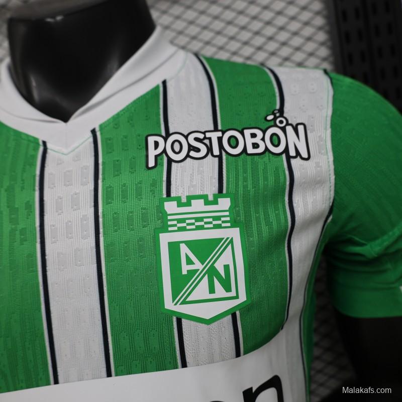 Player Version 26/27 Atlético Nacional Green & White with Vertical Stripe Home Jersey