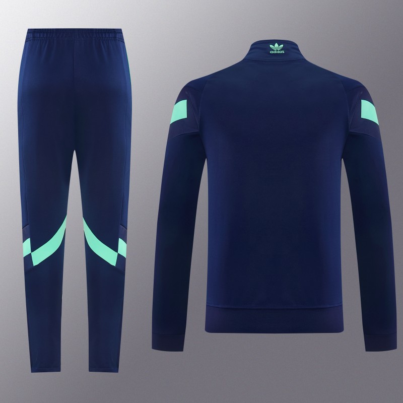 2026/27 Adidas Originals Navy Blue Full Zipper Jacket Tracksuit + Long Pants
