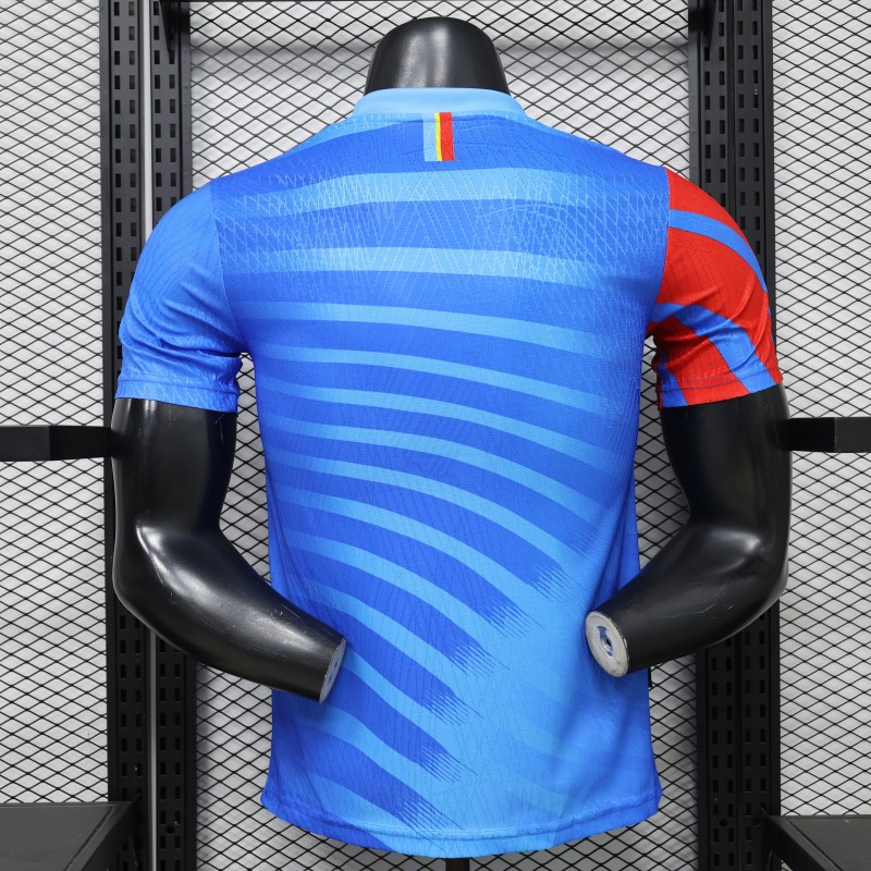 Player Version 26/27 DR Congo  Sky Blue & Red  Home Jersey