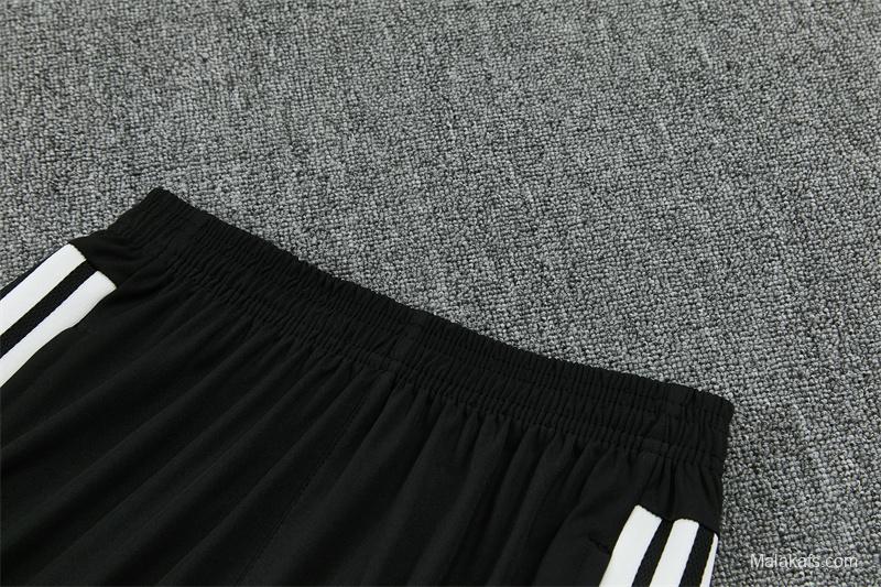 2026 Spain Black & White Half Zipper Jacket Tracksuit + Long Pants