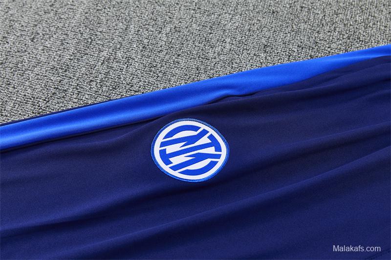 2026 Inter Milan Royal Blue Half  Zipper Jacket Tracksuit + Long Pants (Nike)