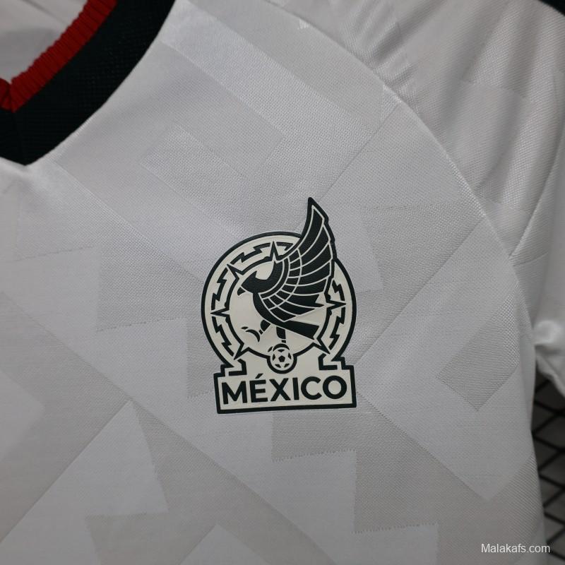 Player Version 2026 Womens Mexico Away White with Geometric Diamond Texture Jersey