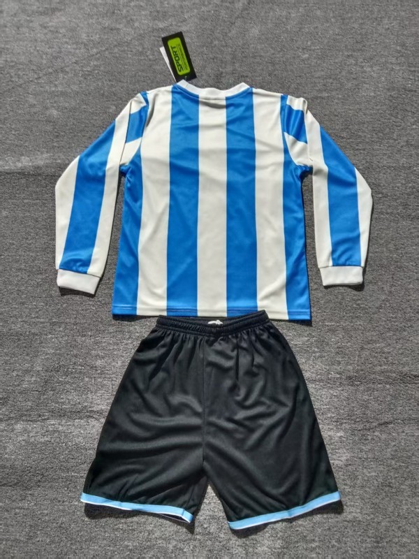 Retro 1986 Kids Argentina Home Long Sleeve Jersey