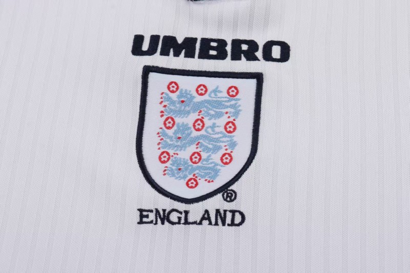 Retro Kids 1998 England Home Long Sleeve Jersey