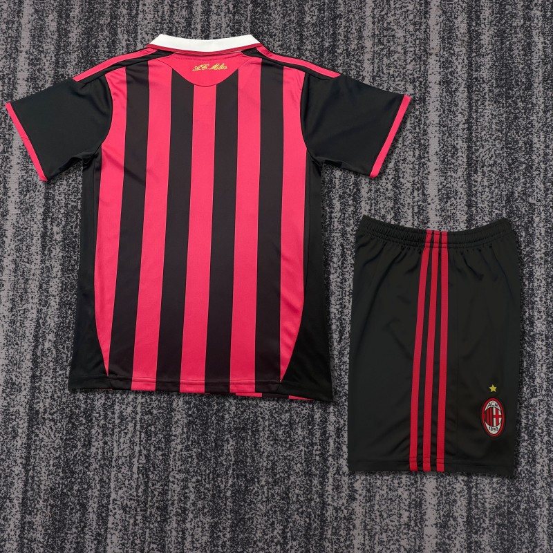 Retro Kids 09/10 AC Milan Home Jersey