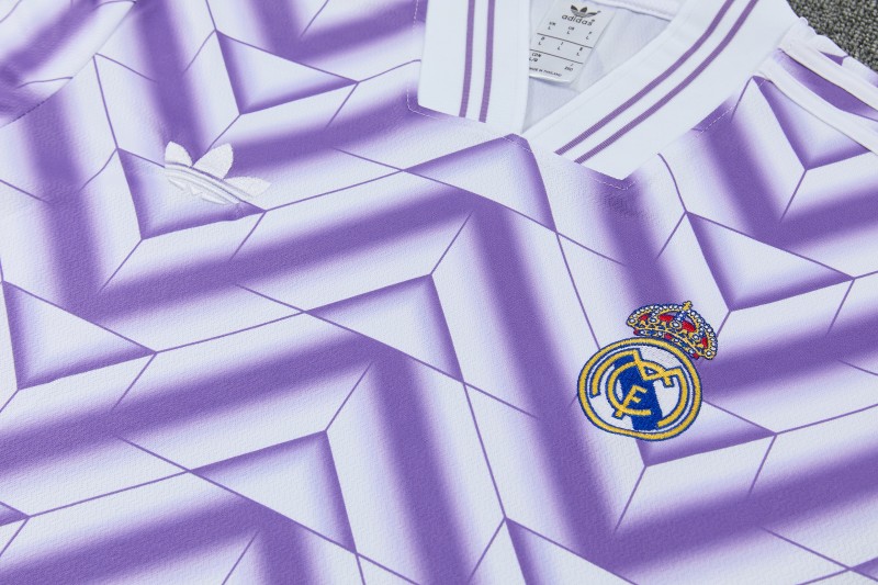26/27 Real Madrid Purple Short Sleeve Tracksuit + Long Pants