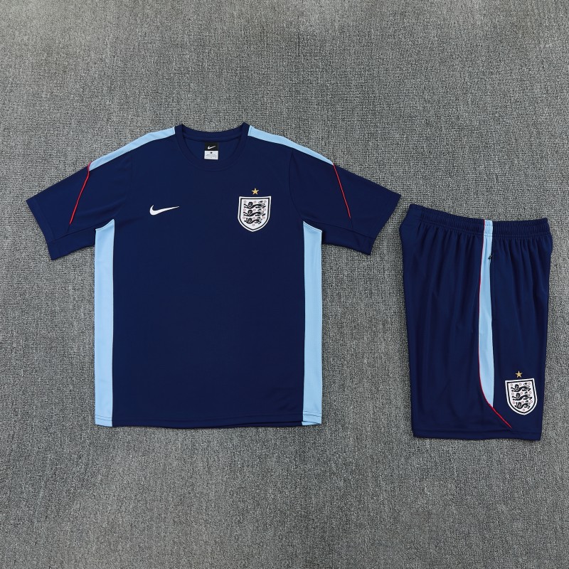 2026 England Navy Blue Short Sleeve + Soccer Shorts