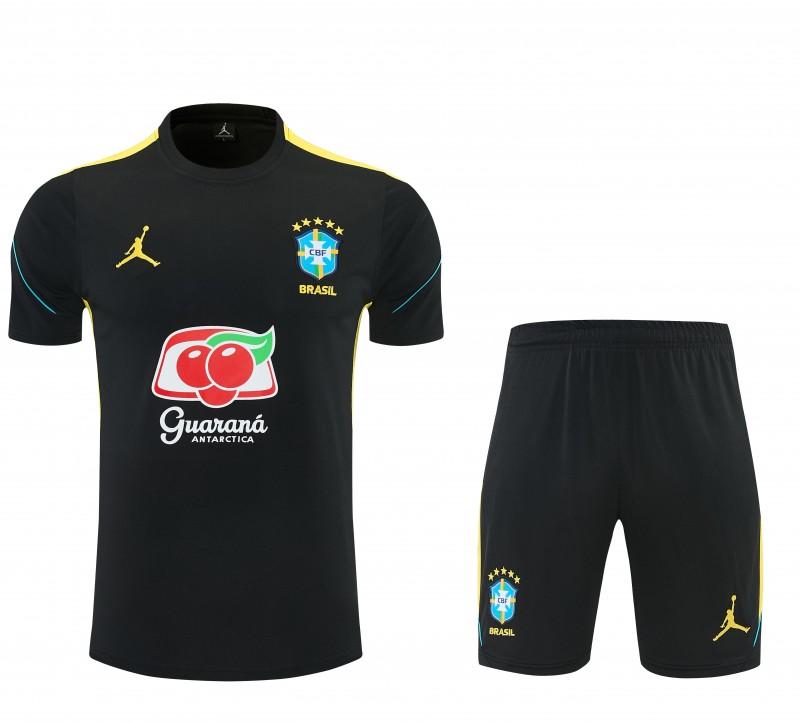 2026 Brazil Black Short Sleeve + Soccer Shorts
