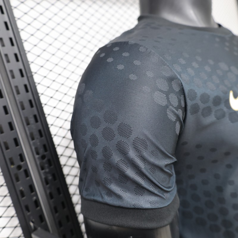 Player Version 2026 South Korea Dark Grey with Tonal Dot Allover Print Away Jersey