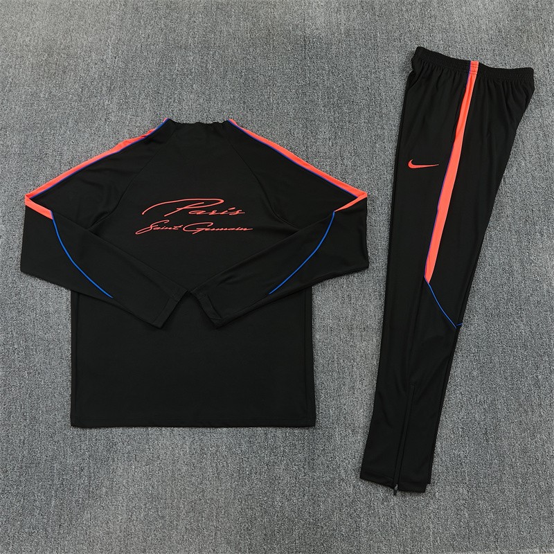 Player Version 26/27 Paris Black Half Zipper Jacket+Long Pants