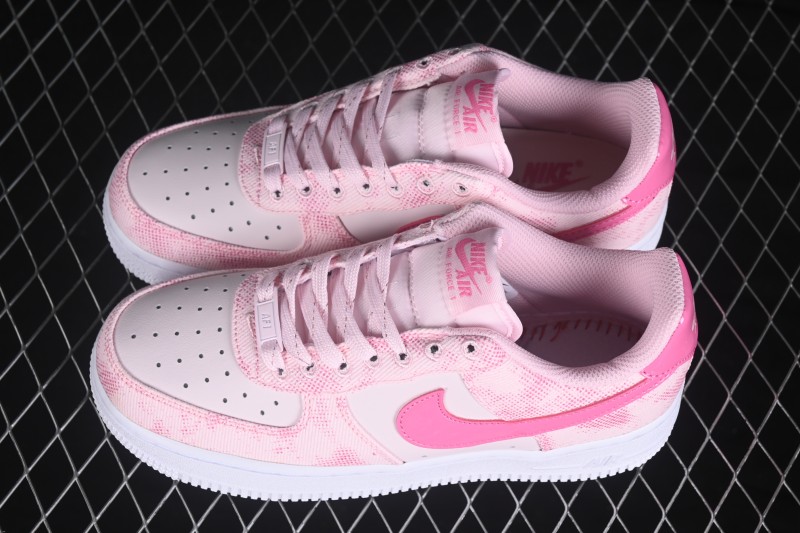 Nike Air Force 1 '07 Low Snake Print Pink Casual Sneakers - IR1974-663
