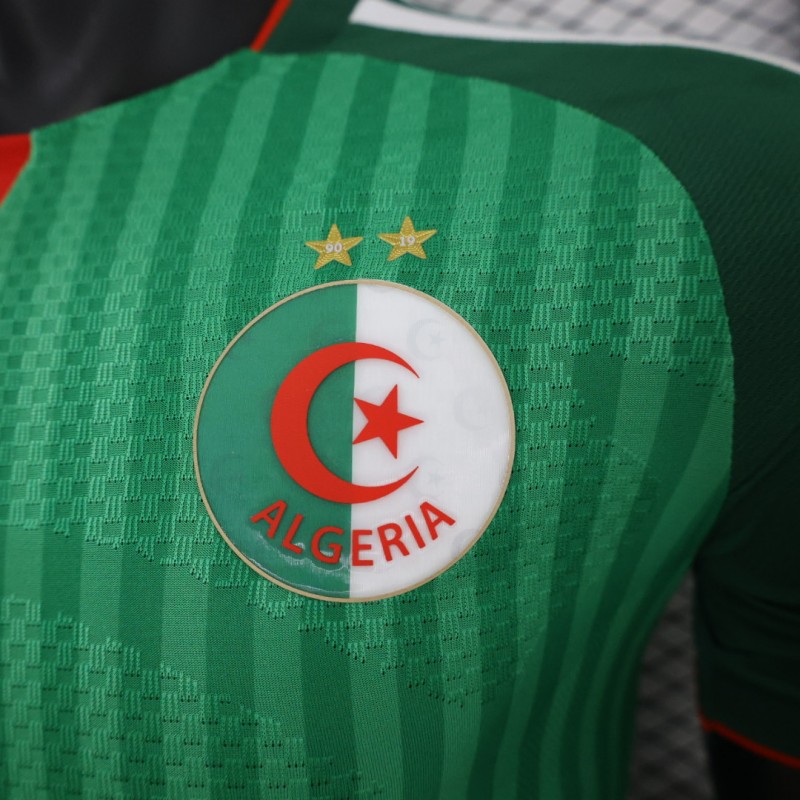 Player Version 26/27  Algeria Green Stripe V-Neck Special Edition Jersey