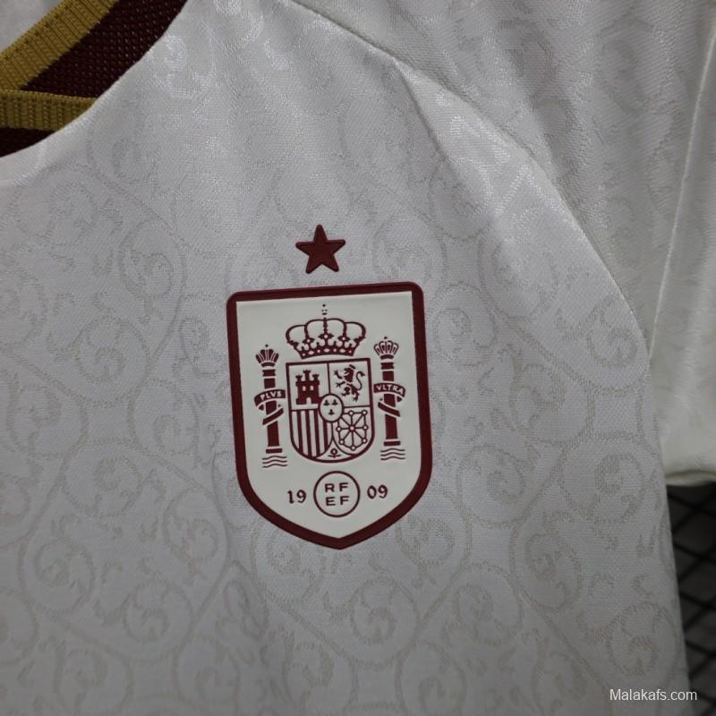 Player Version Womens  26/27  Spain White Away Jersey