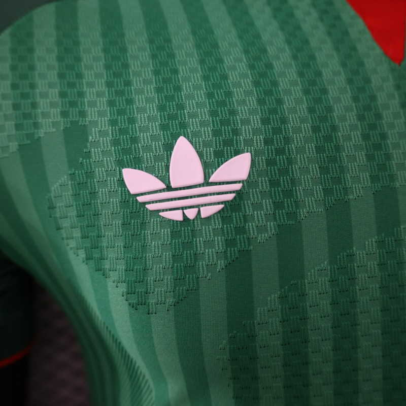 Player Version 26/27  Algeria Green Stripe V-Neck Special Edition Jersey