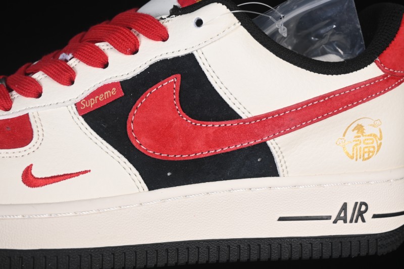 Nike Air Force 1 '07 Low Lunar New Year Red and Black Fortune Low-Top Casual Sneakers - XD0028-011
