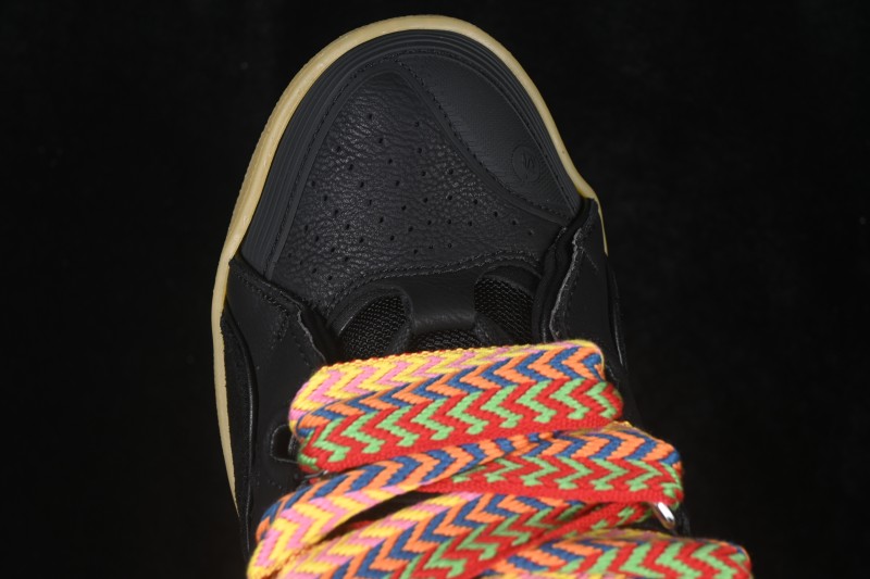 Lanvin Two-Tone Lace-Up Low-Top Casual Lifestyle Sneakers with Gum Sole - AJE5