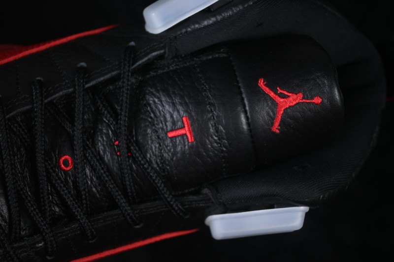 Nike Air Jordan 12 Retro Basketball Shoes with Black and Varsity Red Colorway - CT8013-002
