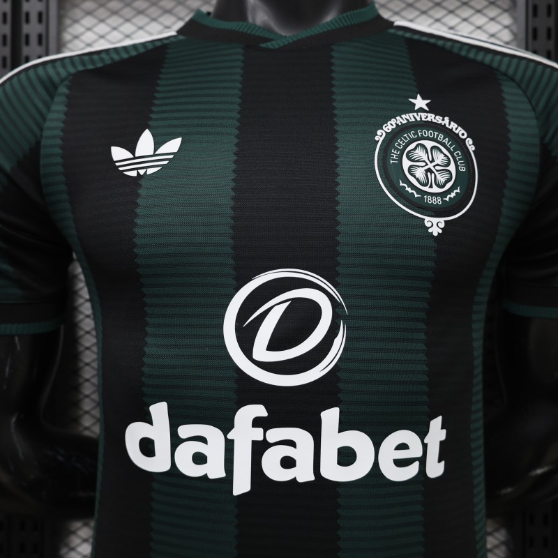 Player Version 26/27 Celtic Away Dark Green Stripes Jersey