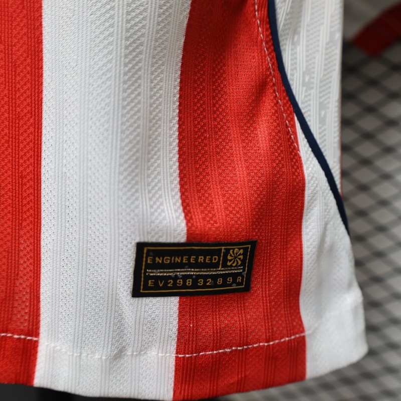 Player Version 26/27 Chivas Home Long Sleeve Red Stripes Jersey