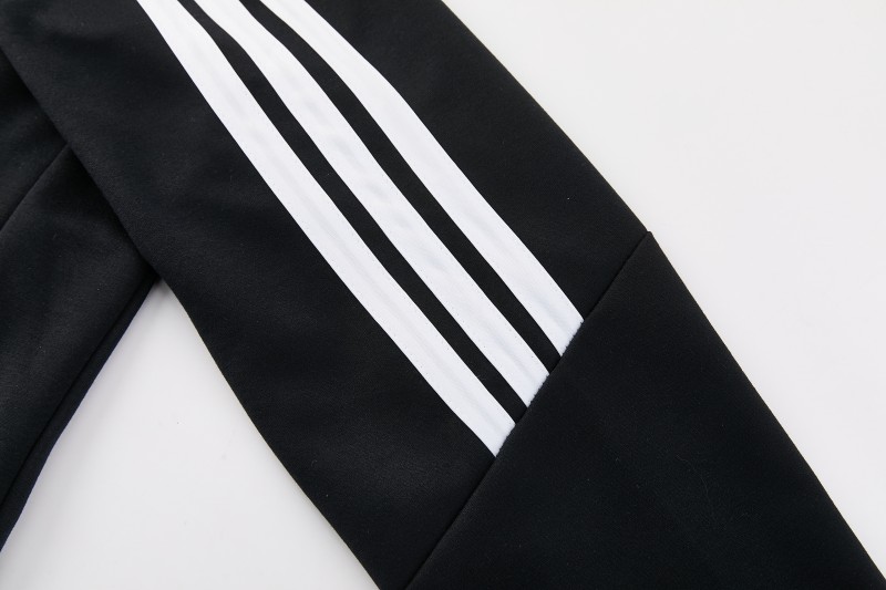 26/27 Adidas M06  Black Full Zipper Hooded Jacket Tracksuit + Long Pants