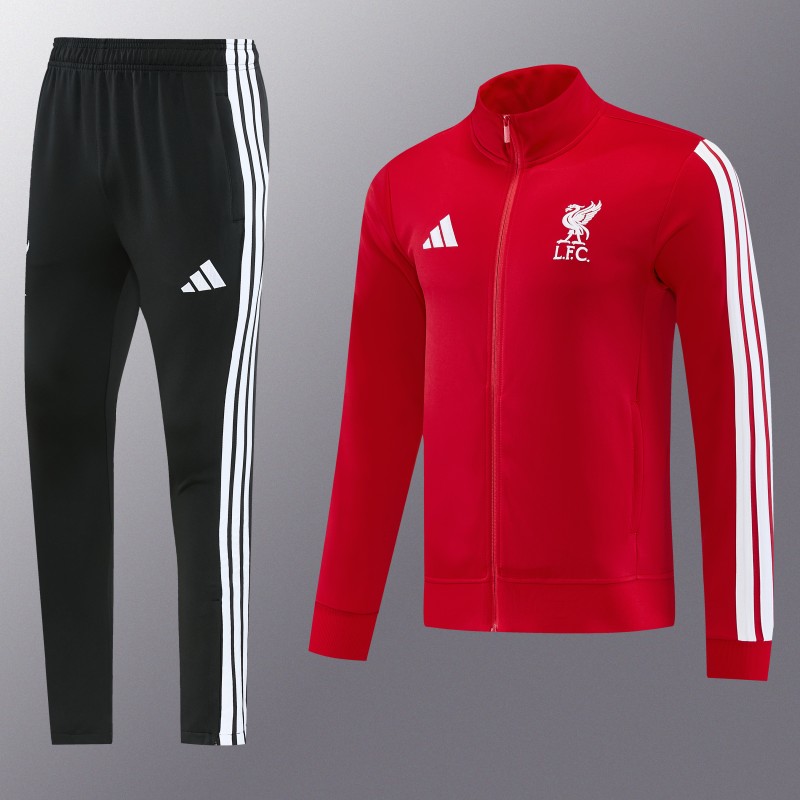 26/27 Liverpool  Red Full Zipper Jacket Tracksuit + Long Pants