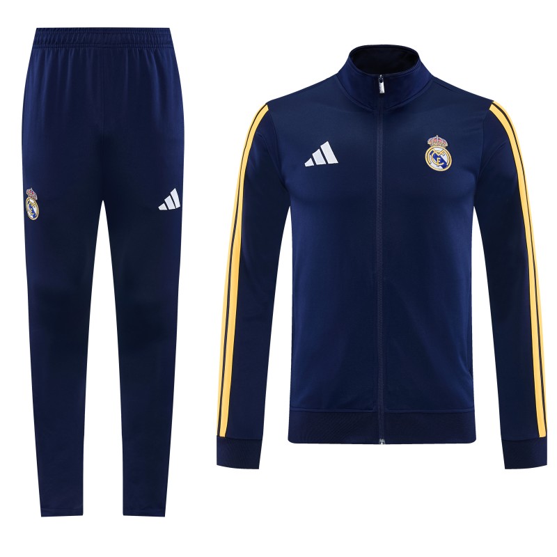 26/27 Real Madrid Royal Blue Full Zipper Jacket Tracksuit + Long Pants