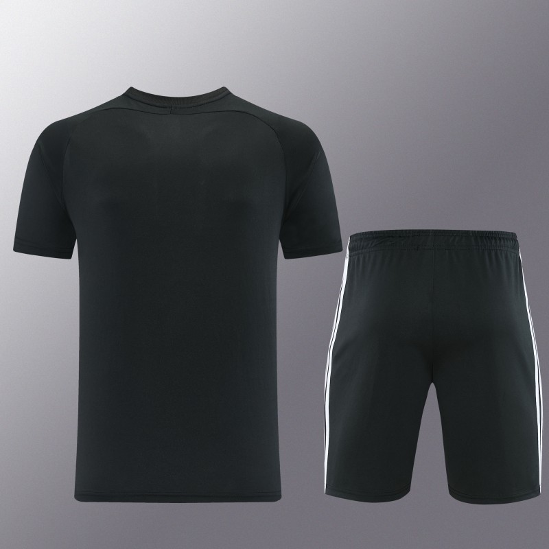 26/27 Adidas 16 Black Short Sleeve+Soccer Shorts