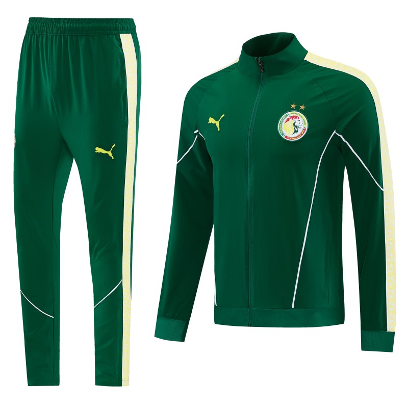 26/27 Senegal  Green Full Zipper Jacket + Long Pants