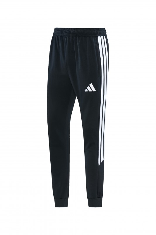 26/27 Adidas M06  Black Full Zipper Hooded Jacket Tracksuit + Long Pants
