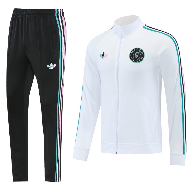 26/27 Inter Miami CF White Full Zipper Jacket Tracksuit + Long Pants
