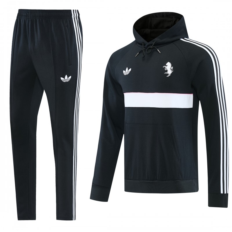 26/27 Juventus  Black Hoodie Full Zipper Jacket + Long Pants