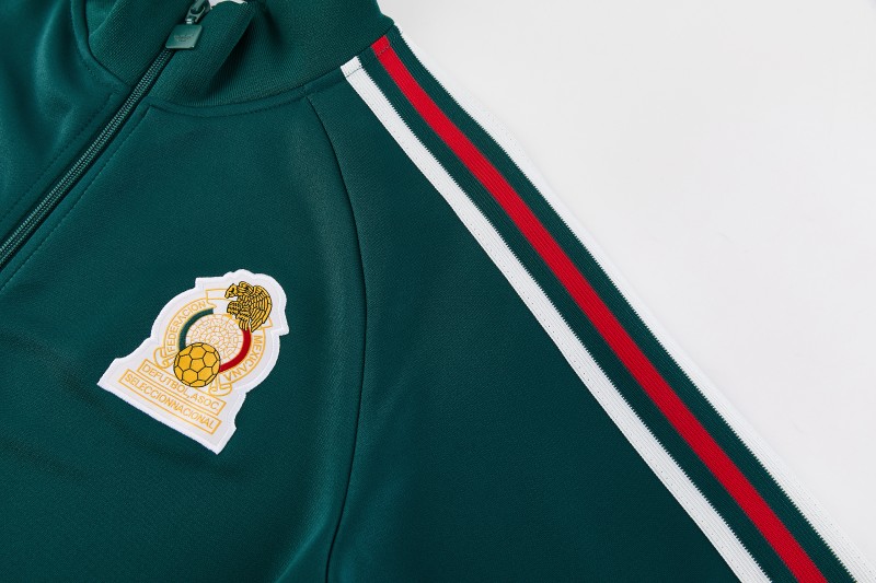 26/27 Mexico  Dark Green Full Zipper Jacket + Long Pants