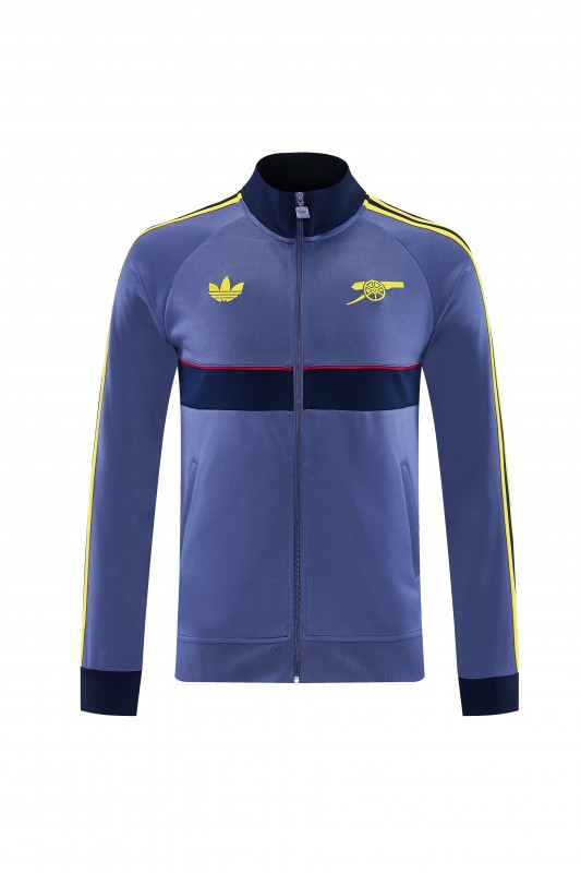 26/27  Arsenal FC Blue Grey Full Zipper Jacket Tracksuit + Long Pants