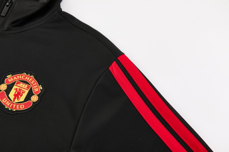 26/27 Manchester United Black Full Zipper Jacket Tracksuit + Long Pants