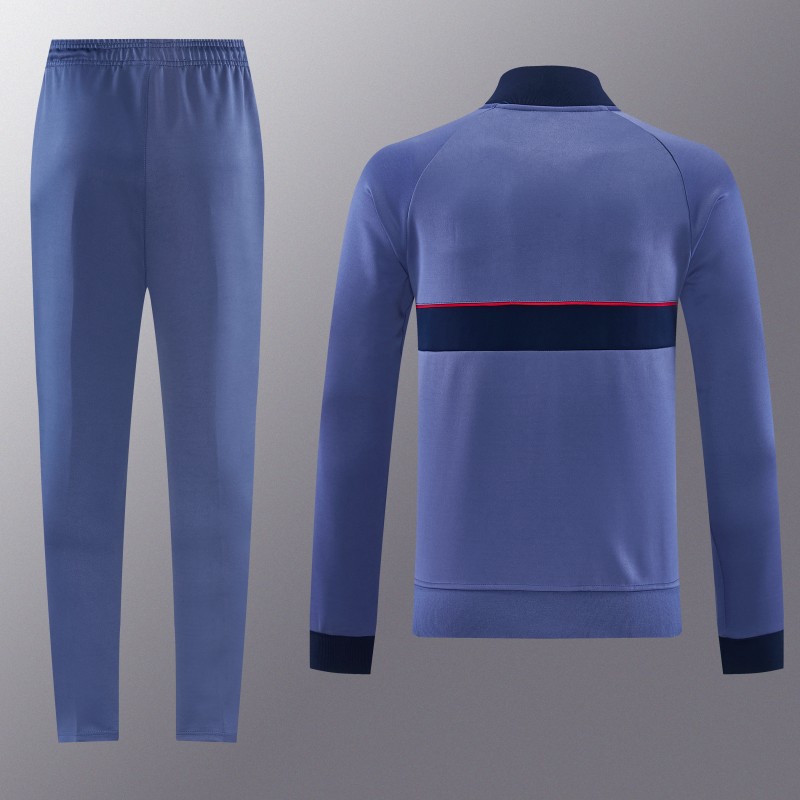 26/27  Arsenal FC Blue Grey Full Zipper Jacket Tracksuit + Long Pants