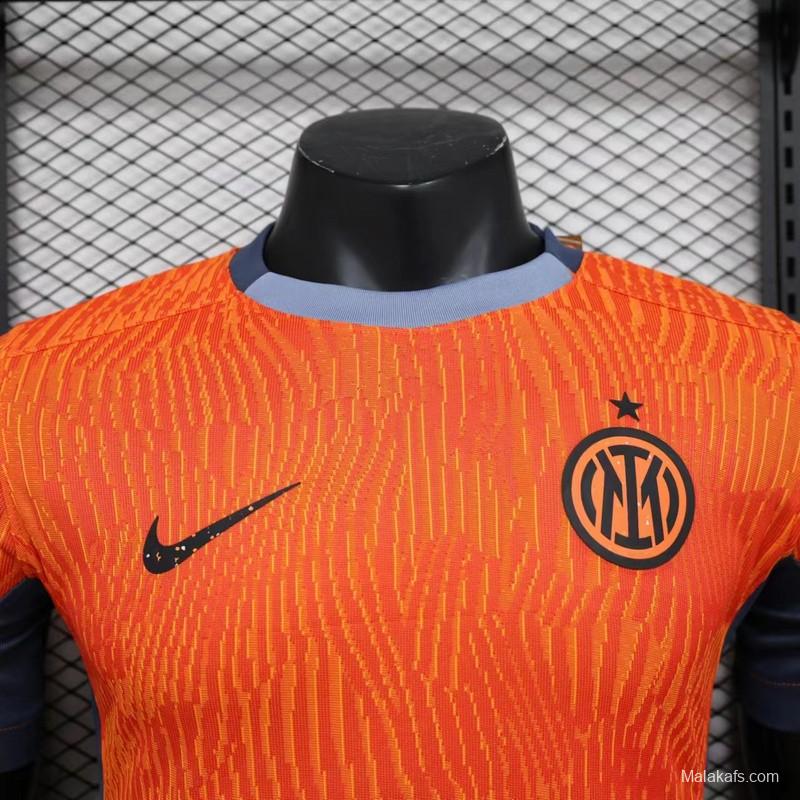 Player Version 23/24 Inter Milan Third Orange Jersey