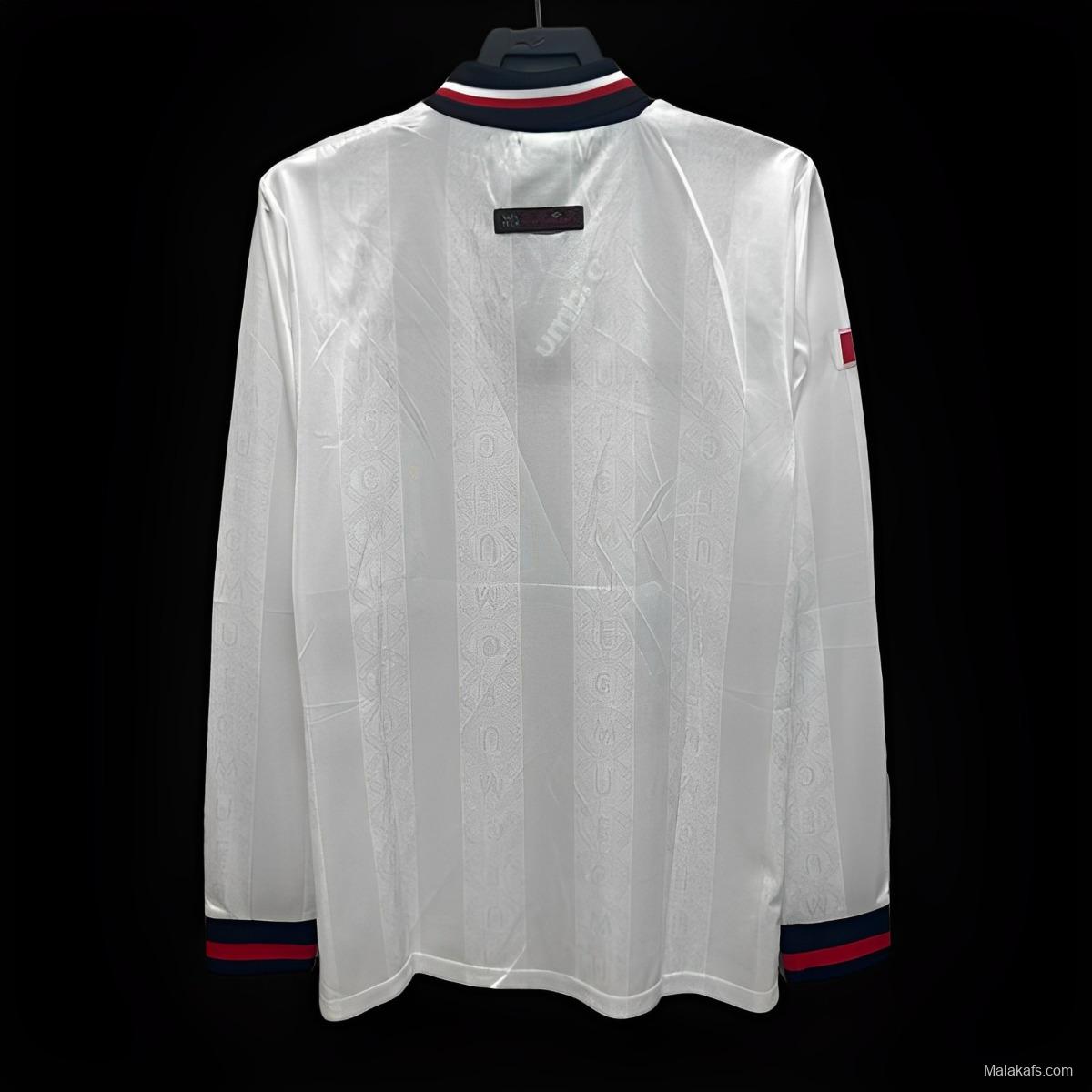 Retro 97/98 Manchester United Third Long Sleeve White Jersey