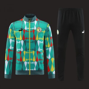 2024 Senegal Green Full Zipper Hoodie Jacket+Pants