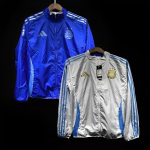 2024 Argentina White/Blue Reversible Windbreaker