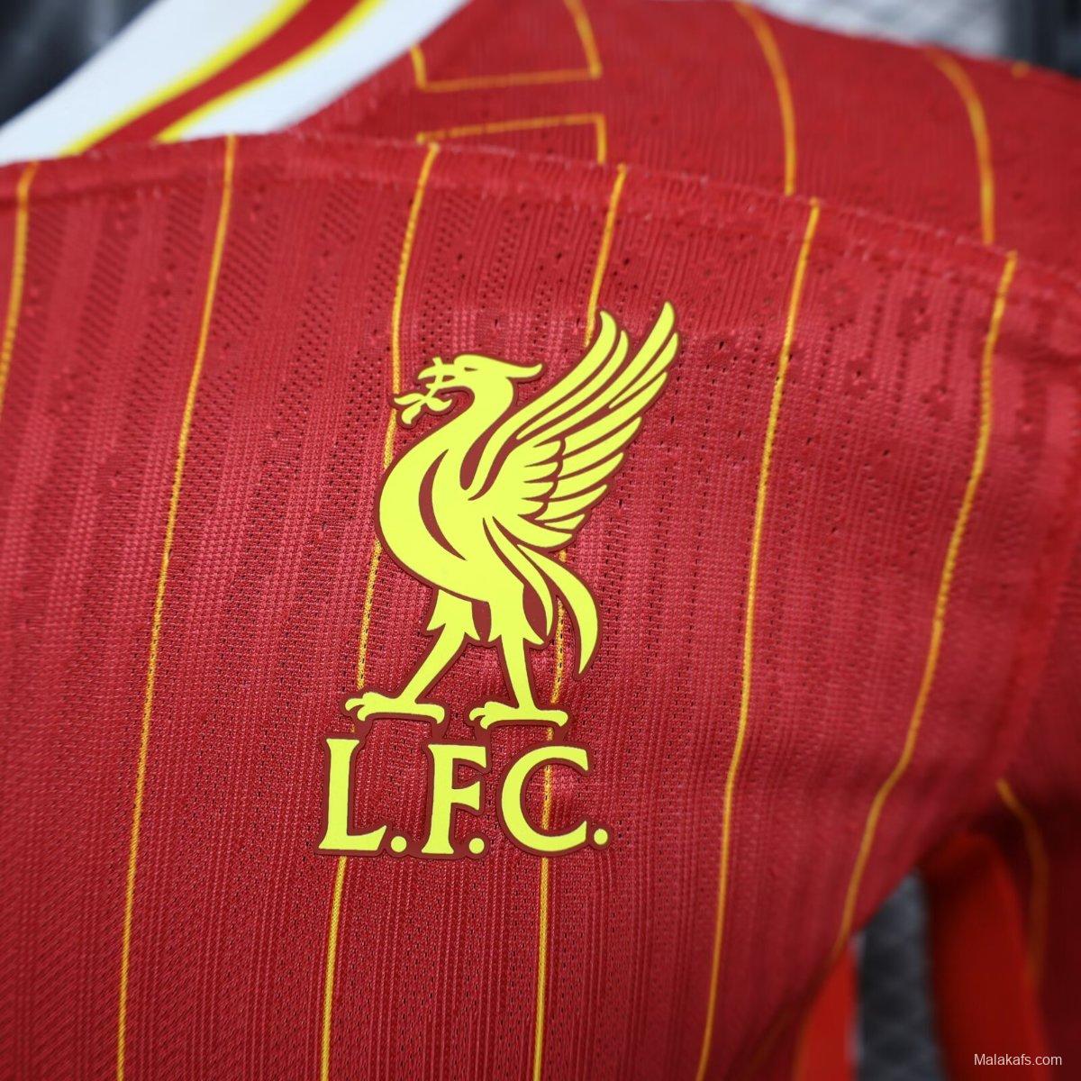 Player Version 24/25 Liverpool Home Long Sleeve Jersey