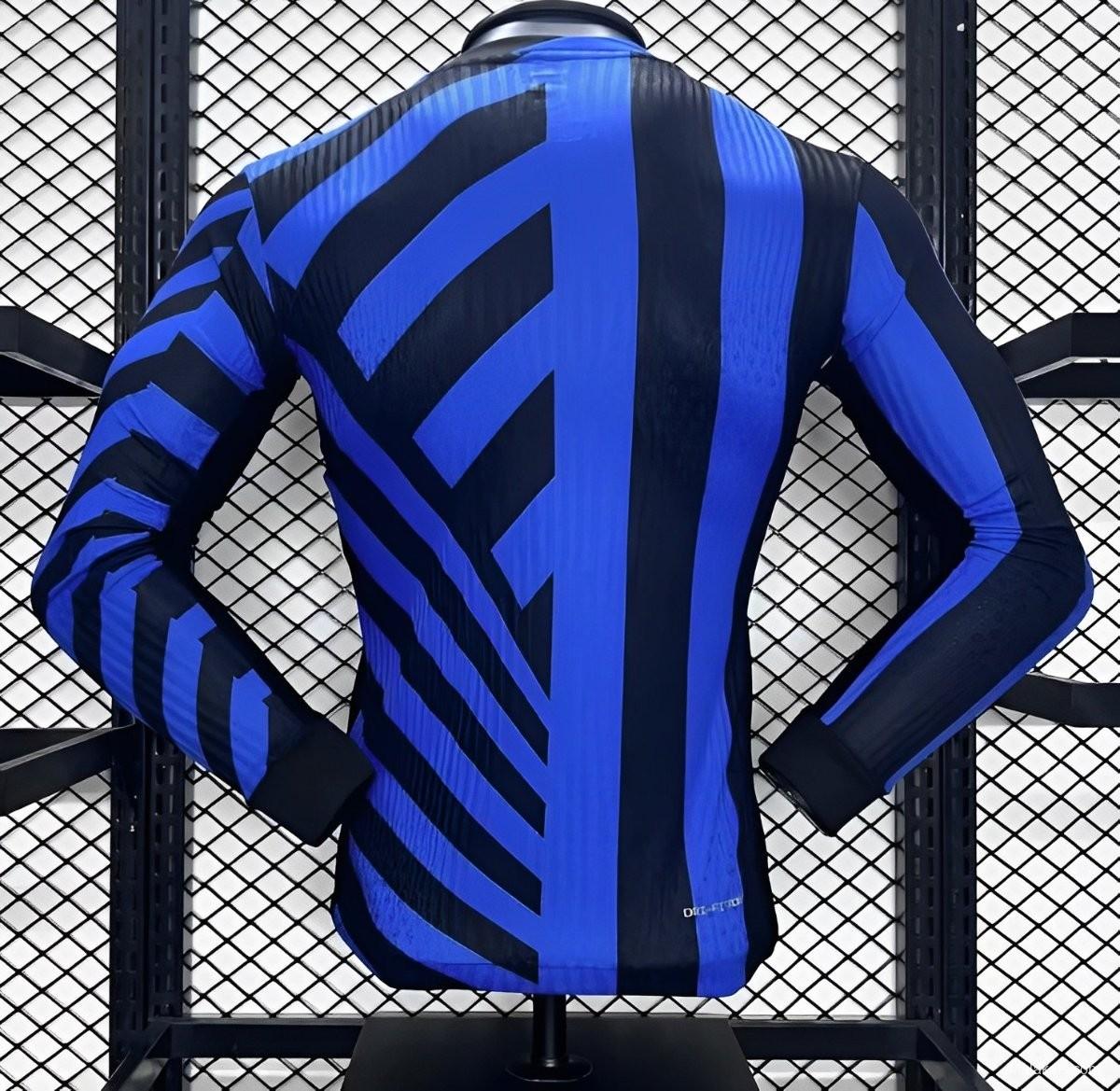 Player Version 24/25 Inter Milan Home Long Sleeve Jersey