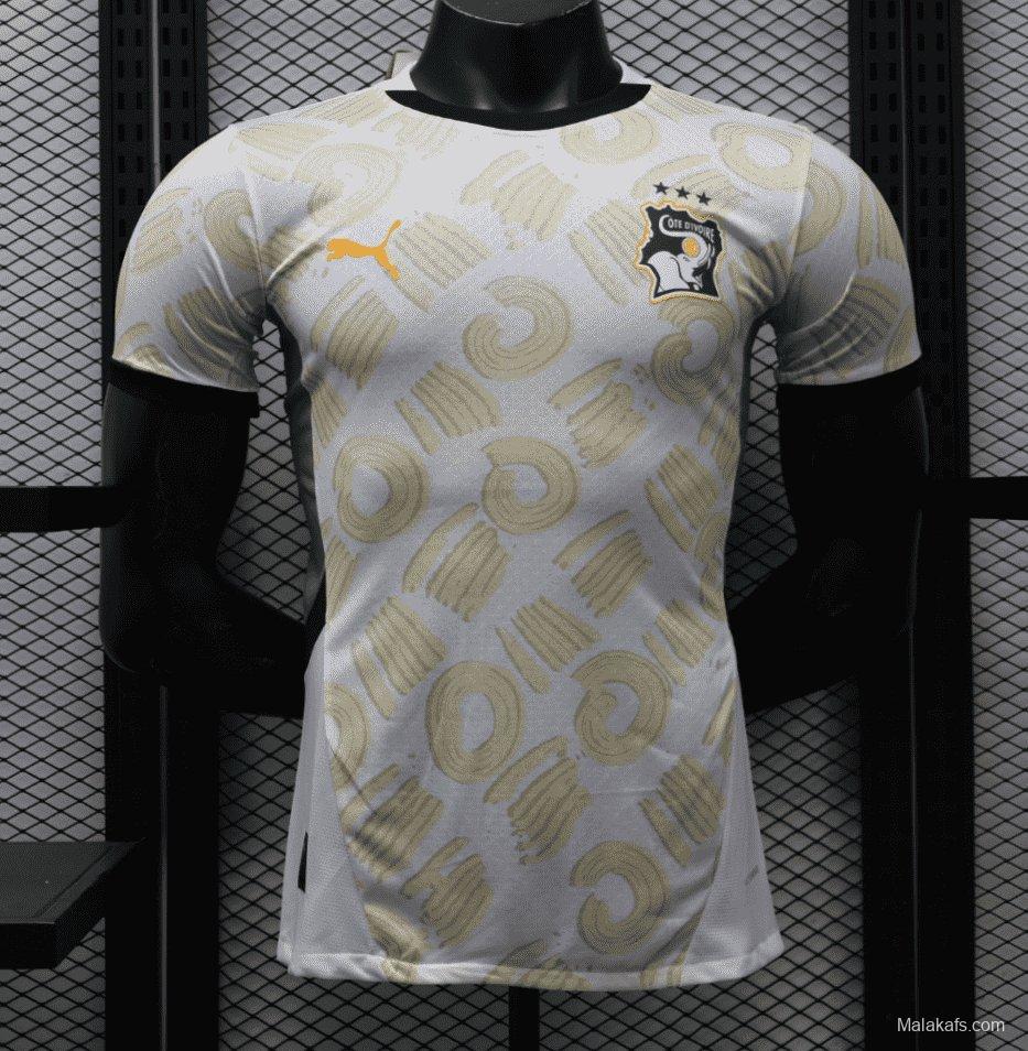 Player Version 2024 IVORY COAST Away White Jersey