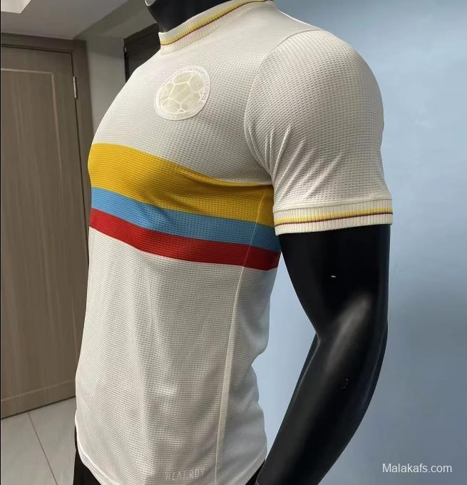 Player Version 2024 Colombia White 100Th Anniversary Jersey