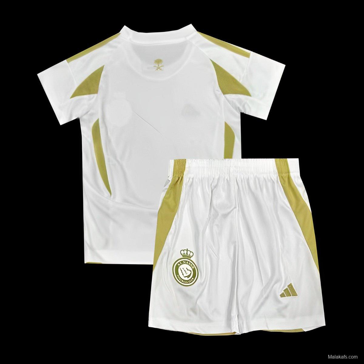 24/25 Kids Al-Nassr Third White Jersey