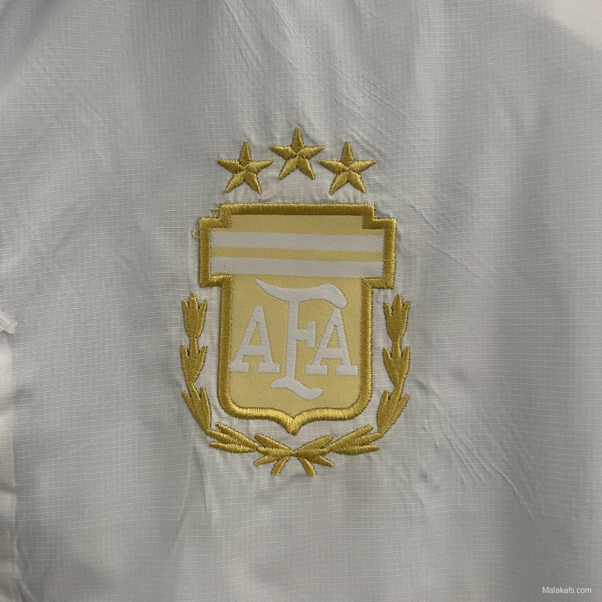 2024 Argentina White/Blue Reversible Windbreaker